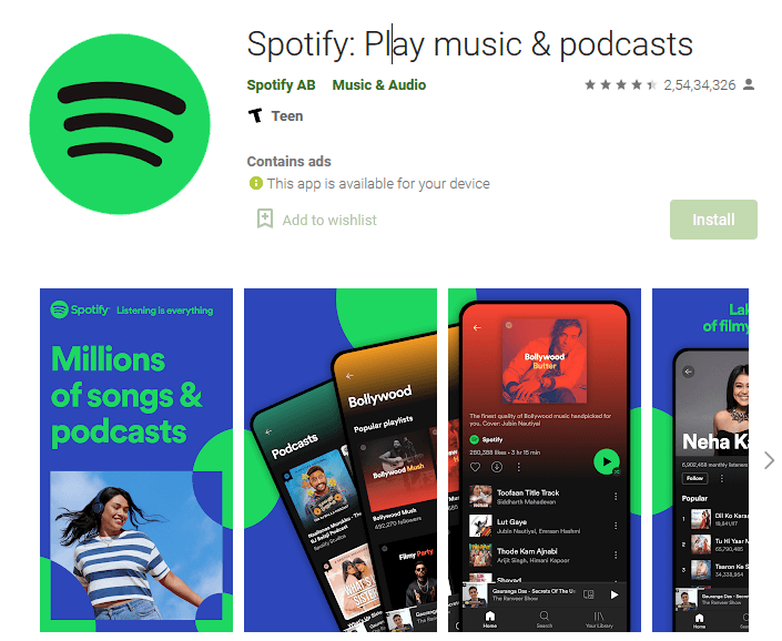 Spotify Play music & podcasts